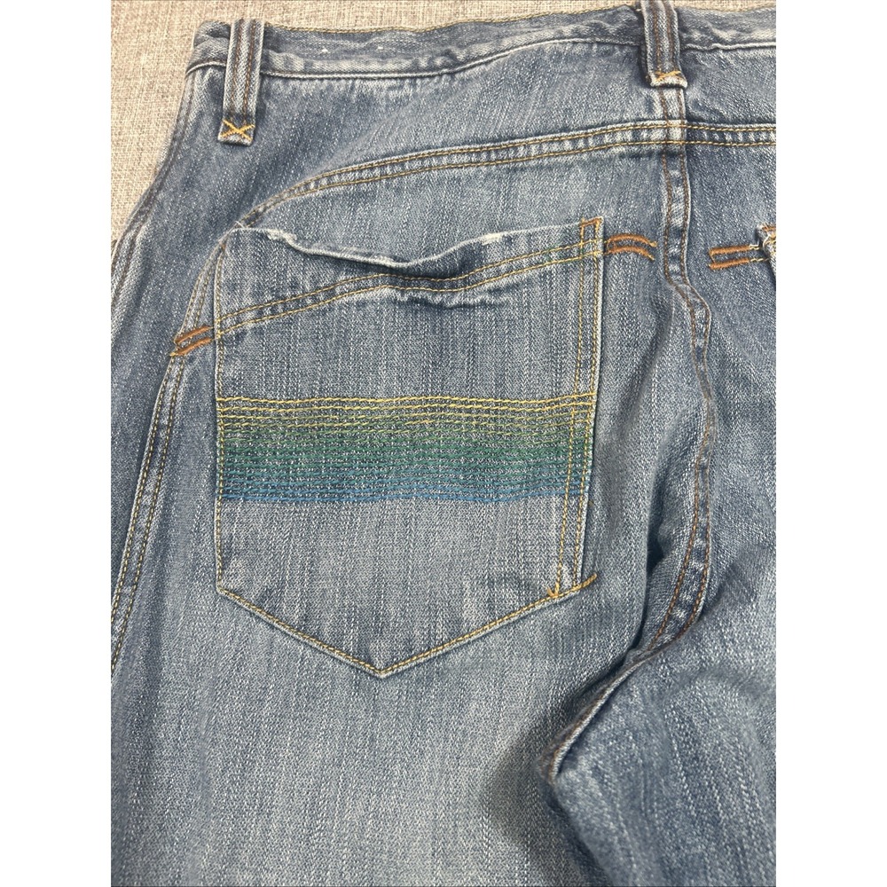 Vintage Rocawear Jeans Mens 36x33 Baggy Fit Y2K Streetwear Blue Denim - Picture 4 of 16